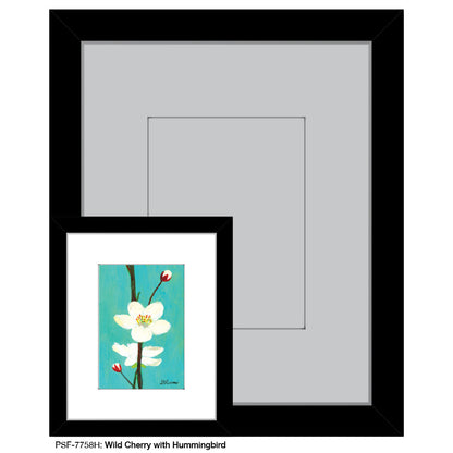 Wild Cherry with Hummingbird, Print (#7758H), Print Matted, www.printedcanvas.com