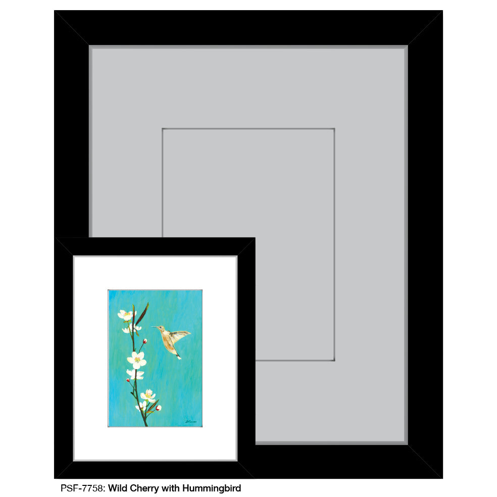 Wild Cherry With Hummingbird, Print (#7758) - Printed Canvas