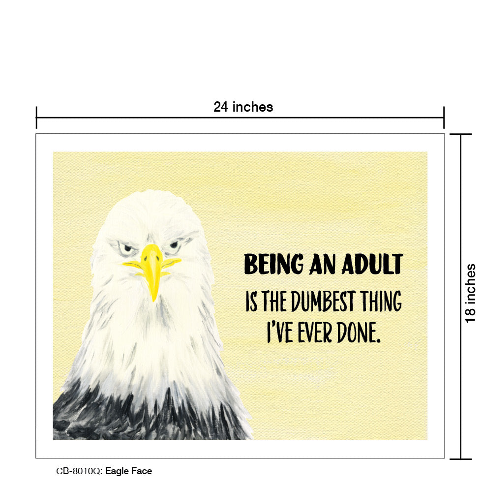 Eagle Face, Card Board (8010Q), 18'x24 PosterBoard at www.printedcanvas.com
