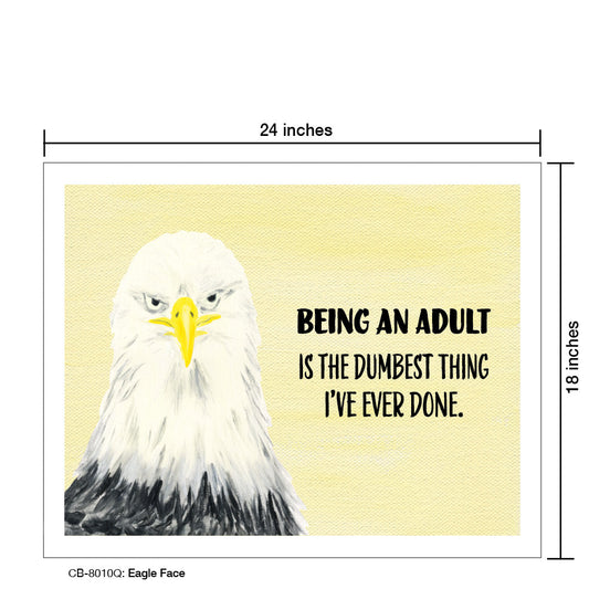 Eagle Face, Card Board (8010Q), 18'x24 PosterBoard at www.printedcanvas.com