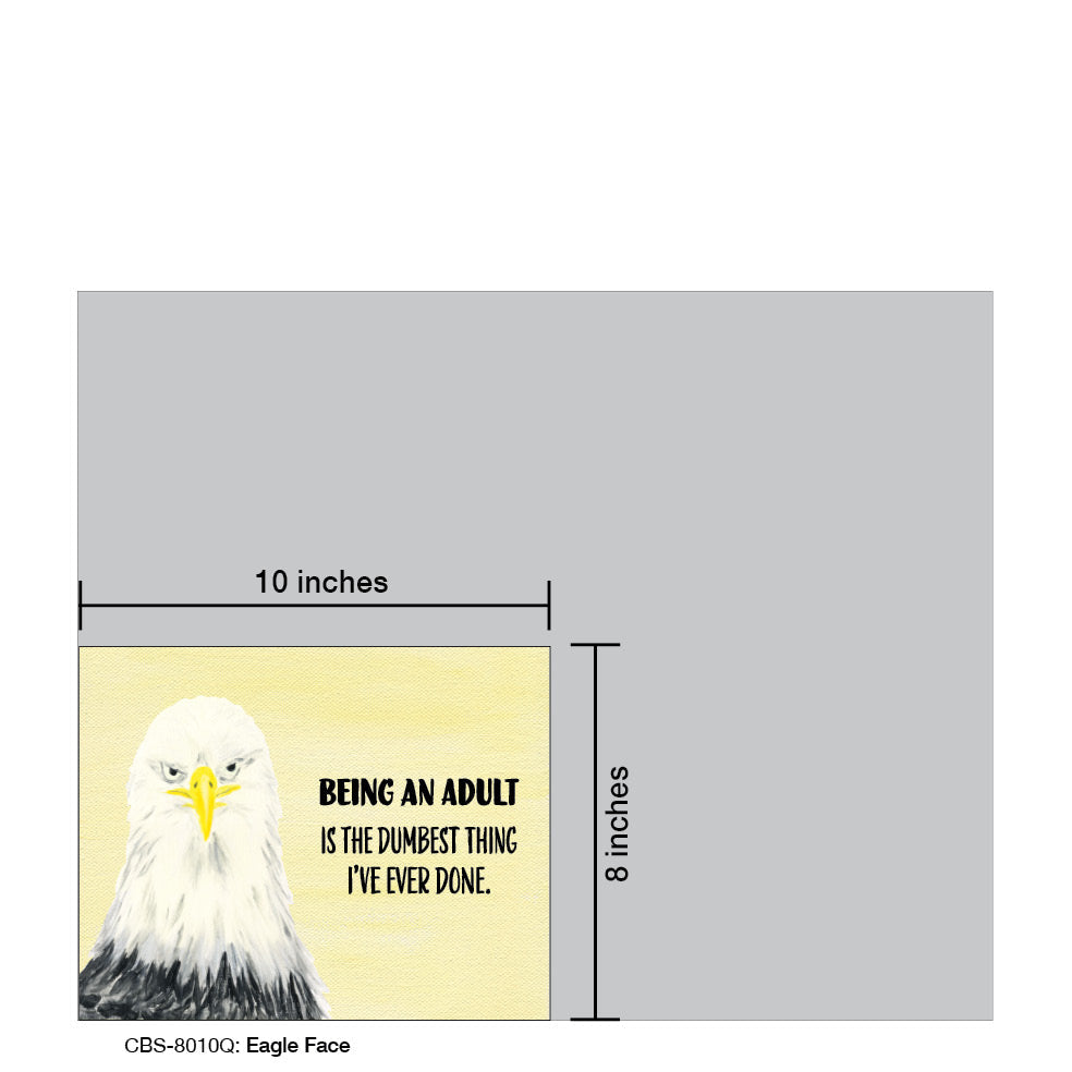 Eagle Face, Card Board (8010Q), 8x10 Poster Board, www.printedcanvas.com