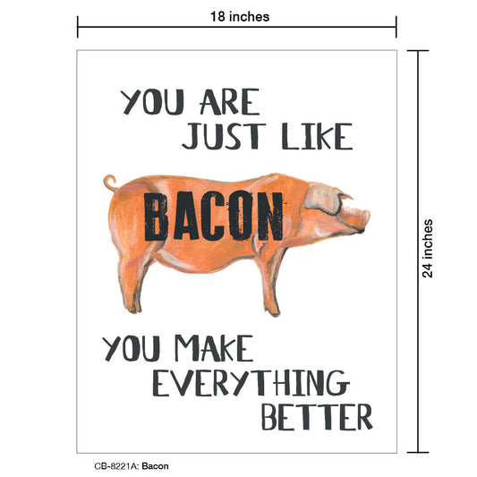 Bacon, Card Board (8221A), 18'x24 PosterBoard at www.printedcanvas.com