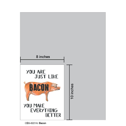 Bacon, Card Board (8221A), 8x10 Poster Board, www.printedcanvas.com