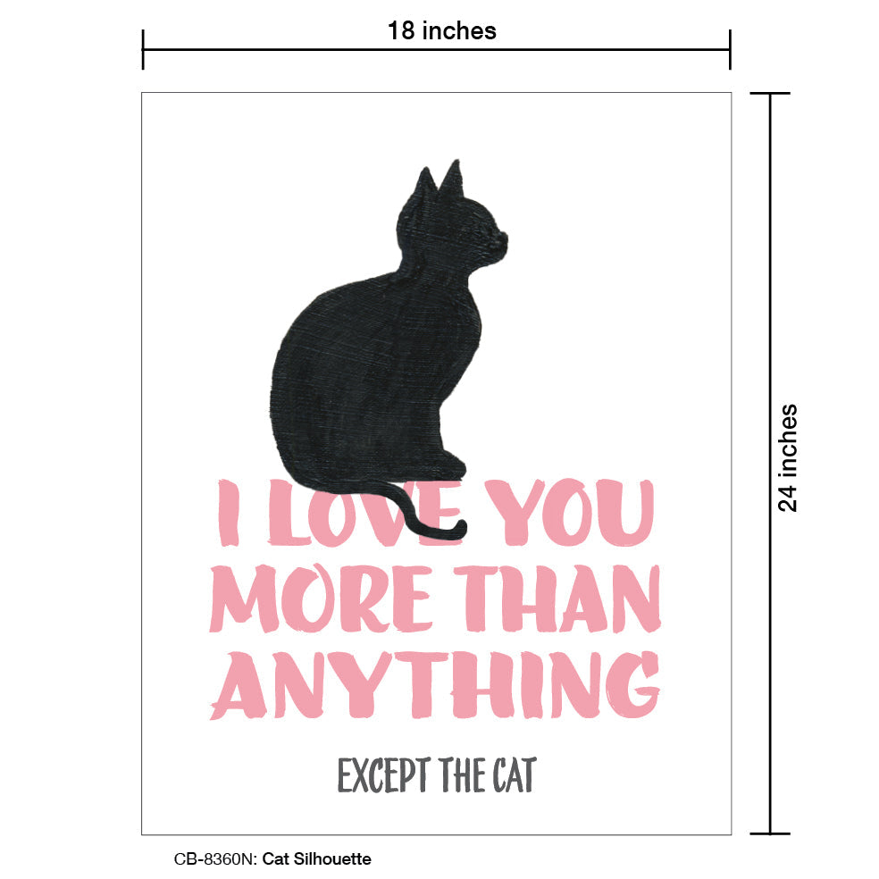 Cat Silhouette, Card Board (8360N), Card Board: 18x24, printedcanvas.com