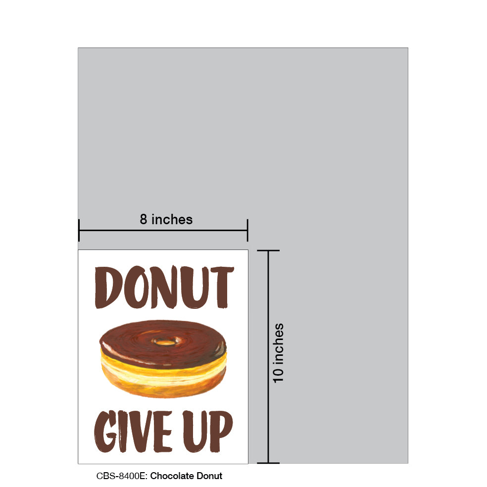 Chocolate Donut, Card Board (8400E), 8x10 Poster Board, www.printedcanvas.com