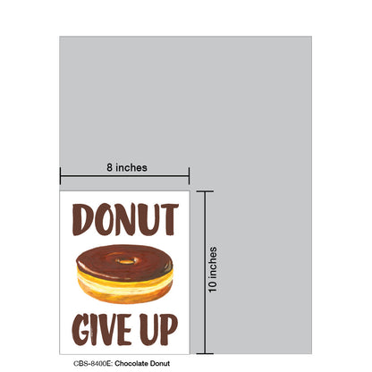 Chocolate Donut, Card Board (8400E), 8x10 Poster Board, www.printedcanvas.com