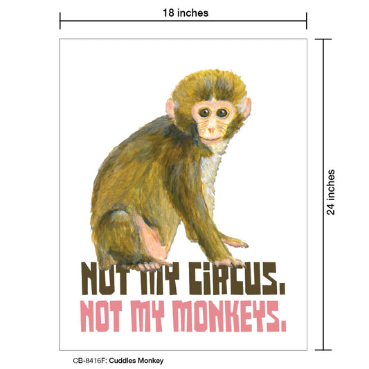 Cuddles Monkey, Card Board (8416F), Card Board: 18x24, printedcanvas.com