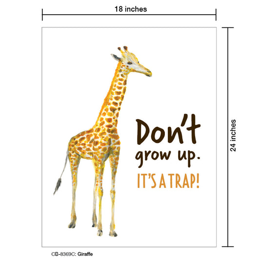 Giraffe, Card Board (8369C), 18'x24 PosterBoard at www.printedcanvas.com
