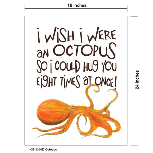 Octopus, Card Board (8266E), Card Board: 18x24, printedcanvas.com