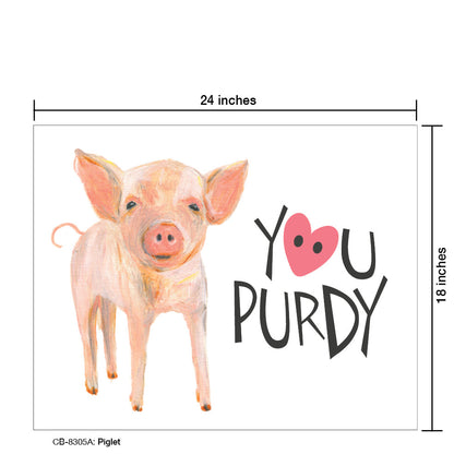 Piglet, Card Board (8305A), Card Board: 18x24, printedcanvas.com
