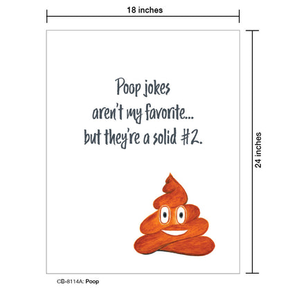 Poop, Card Board (8114A), Card Board: 18x24, printedcanvas.com