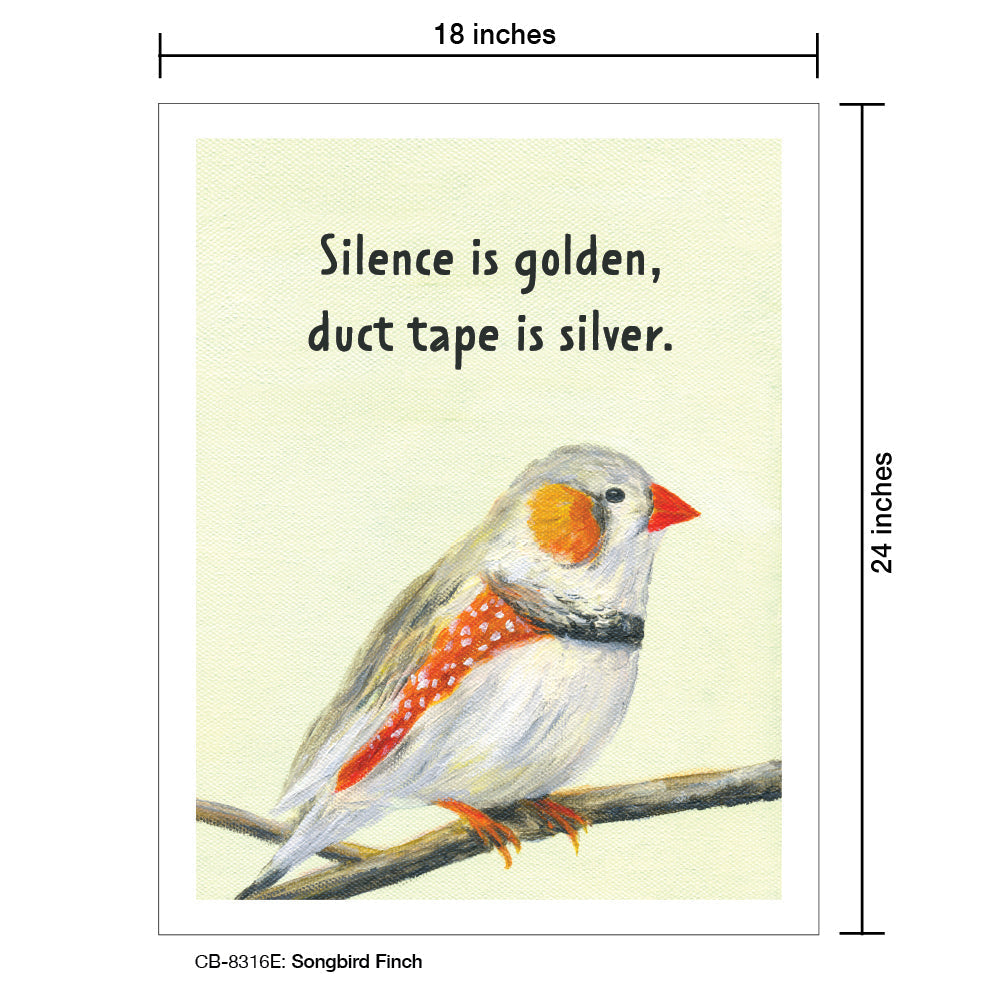 Songbird Finch, Card Board (8316E), Card Board: 18x24, printedcanvas.com