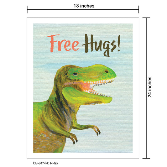 T-Rex, Card Board (8474R), Card Board: 18x24, printedcanvas.com
