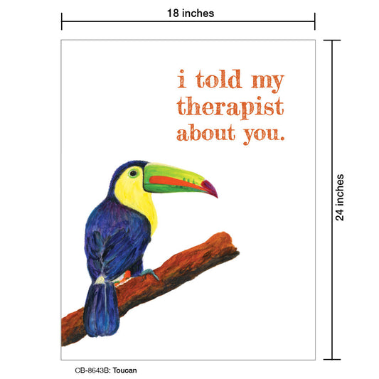 Toucan, Card Board (8643B), Card Board: 18x24, printedcanvas.com