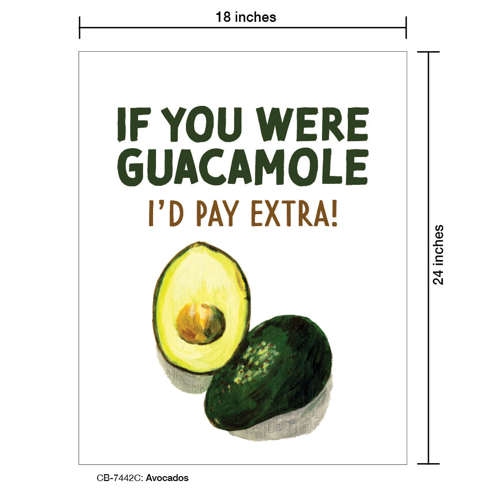 Avocados, Card Board (7442C), 18'x24 PosterBoard at www.printedcanvas.com