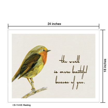 Resting, Card Board (7689B), 18'x24 PosterBoard at www.printedcanvas.com