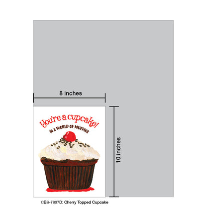Cherry Topped Cupcake, Card Board (7897D), 8x10 Poster Board, www.printedcanvas.com