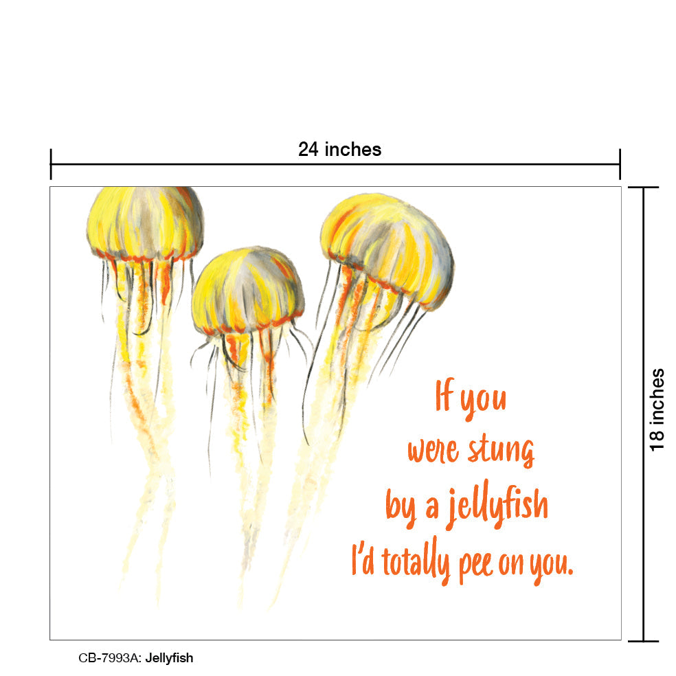 Jellyfish, Card Board (7993A), 18'x24 PosterBoard at www.printedcanvas.com