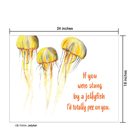 Jellyfish, Card Board (7993A), 18'x24 PosterBoard at www.printedcanvas.com