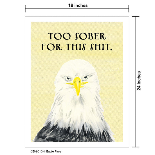 Eagle Face, Card Board (8010H), Card Board: 18x24, printedcanvas.com