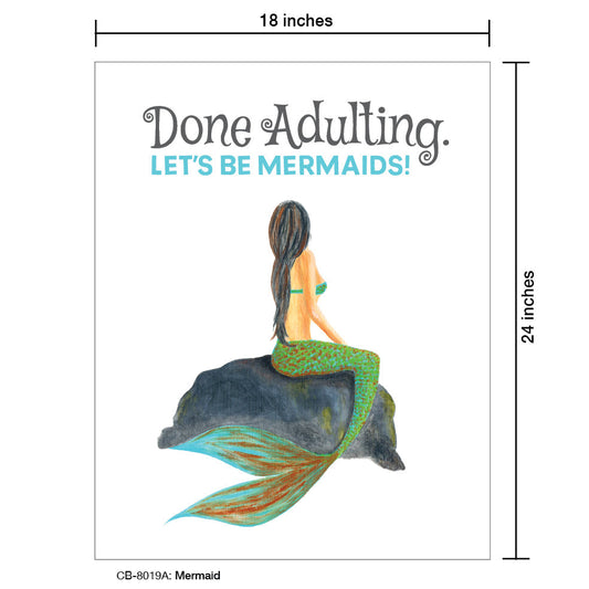 Mermaid, Card Board (8019A), Card Board: 18x24, printedcanvas.com