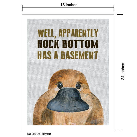 Platypus, Card Board (8031A), Card Board: 18x24, printedcanvas.com