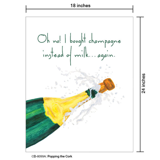 Popping the Cork, Card Board (8099A), Card Board: 18x24, printedcanvas.com