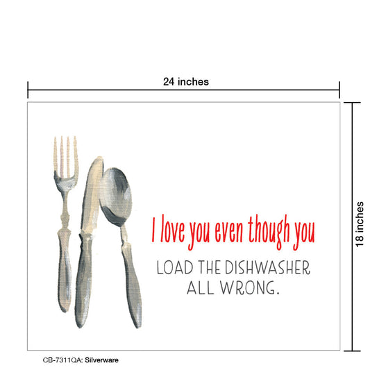 Silverware, Card Board (7311QA), 18'x24 PosterBoard at www.printedcanvas.com