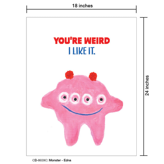 Monster - Edna, Card Board (8659C), Card Board: 18x24, printedcanvas.com