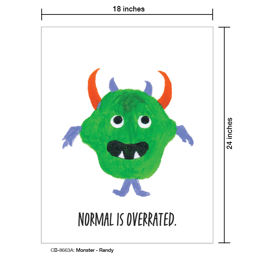 Monster - Randy, Card Board (8663A), Card Board: 18x24, printedcanvas.com