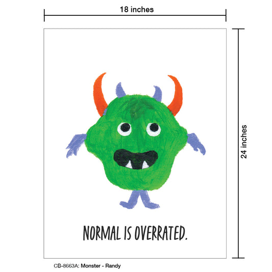 Monster - Randy, Card Board (8663A), Card Board: 18x24, printedcanvas.com