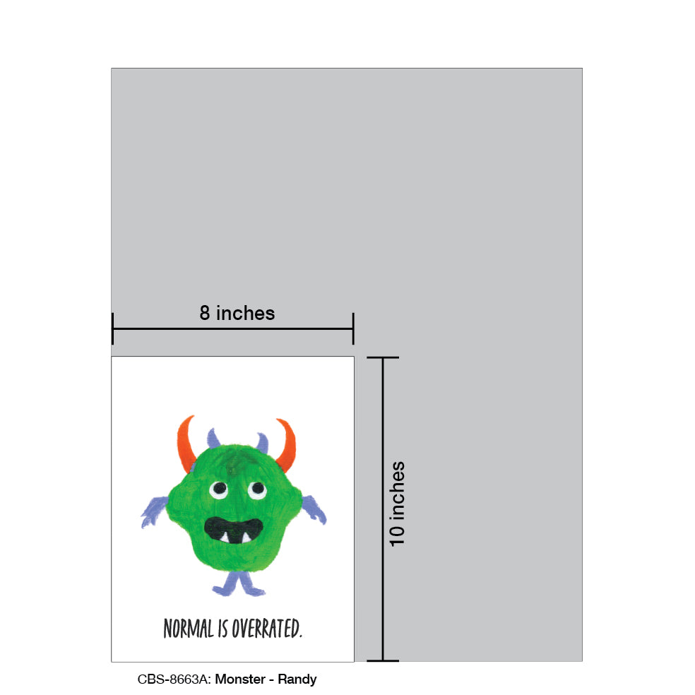 Monster - Randy, Card Board (8663A), Card Board: 8x10, printedcanvas.com