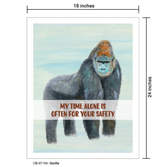 Gorilla, Card Board (8719A), Card Board: 18x24, printedcanvas.com