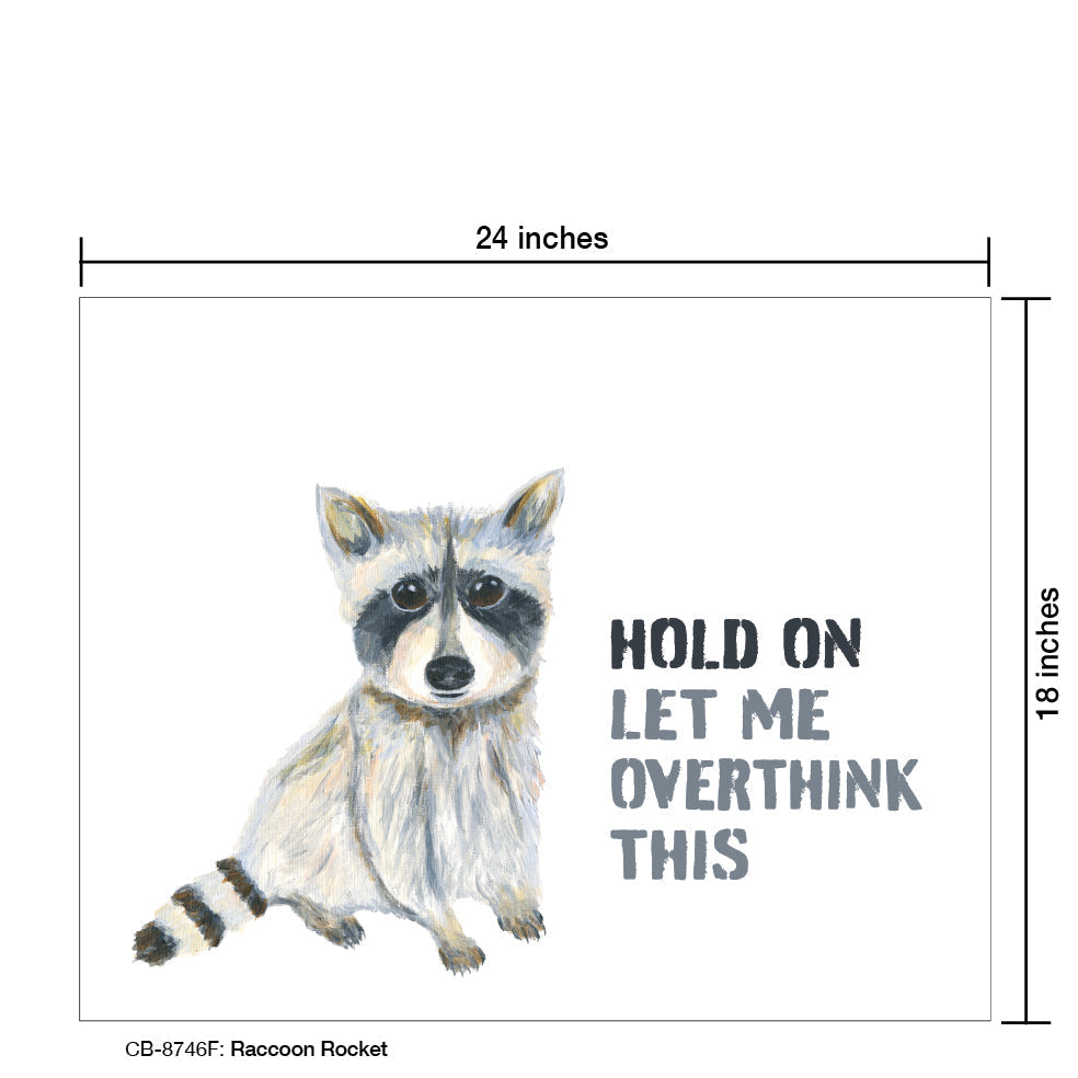 Raccoon Rocket, Card Board (8746F), Card Board: 18x24, printedcanvas.com