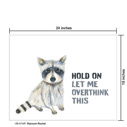 Raccoon Rocket, Card Board (8746F), Card Board: 18x24, printedcanvas.com