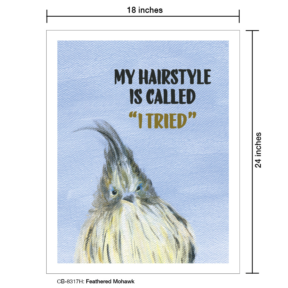 Feather Mohawk, Card Board (8317H), Card Board: 18x24, printedcanvas.com