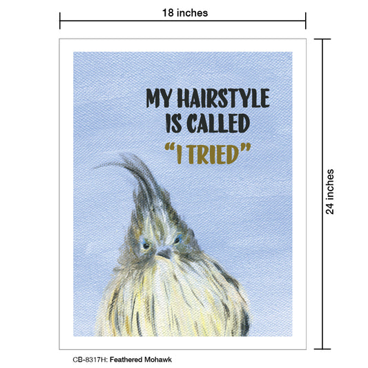 Feather Mohawk, Card Board (8317H), Card Board: 18x24, printedcanvas.com