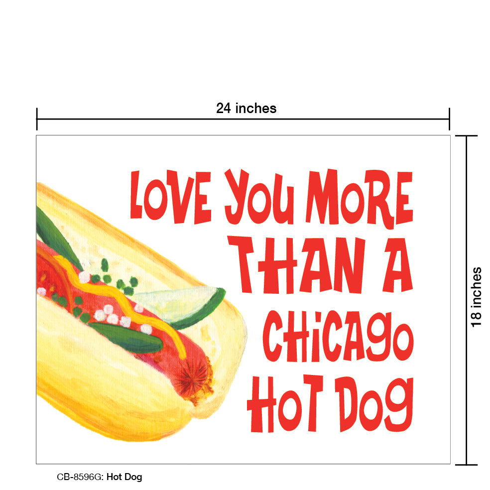 Hot Dog, Card Board (8596G), Card Board: 18x24, printedcanvas.com