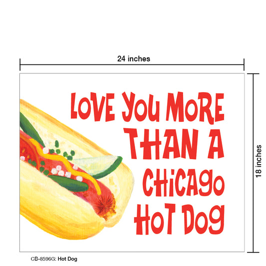 Hot Dog, Card Board (8596G), Card Board: 18x24, printedcanvas.com