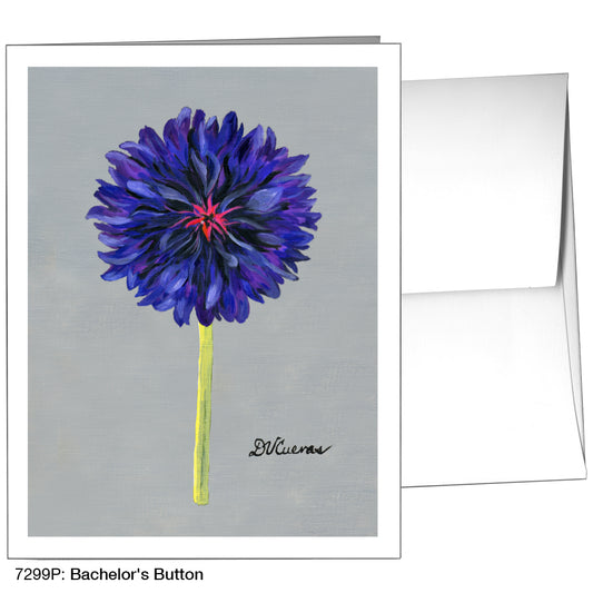 Bachelor's Button, Greeting Card (7299P), A2 Card Front, www.printedcanvas.com