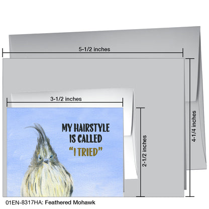 Feather Mohawk, Greeting Card (8317HA), Enclosure, printedcanvas.com
