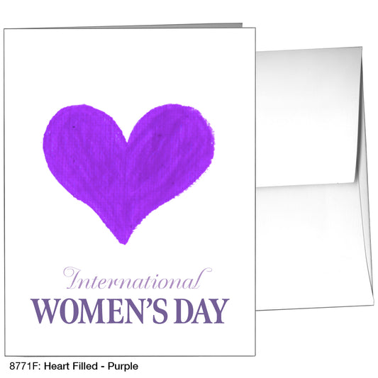 Heart Filled - Purple, Greeting Card (8771F), A2, printedcanvas.com