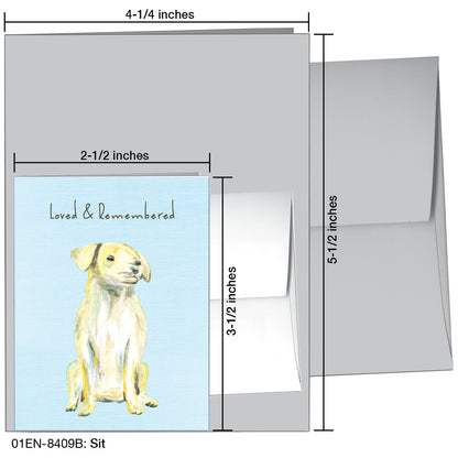 Sit, Greeting Card (8409B), Enclosure Card, printedcanvas.com