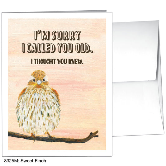 Sweet Finch, Greeting Card (8325M), A2, printedcanvas.com
