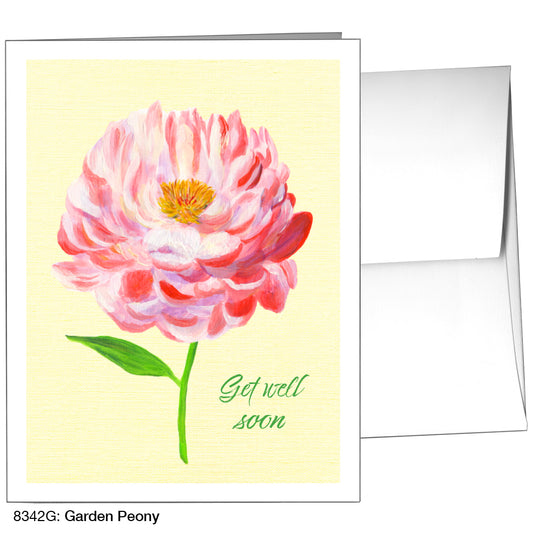 Garden Peony, Greeting Card (8342G), A2 Card Front, www.printedcanvas.com
