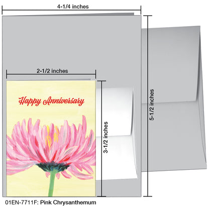 Pink Chrysanthemum, Greeting Card (7711F), Enclosure, printedcanvas.com