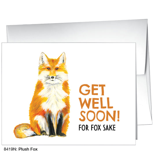 Plush Fox, Greeting Card (8419N), A2 Card Front, www.printedcanvas.com