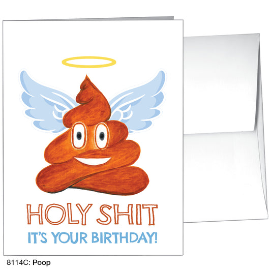 Poop, Greeting Card (8114C), A2 Card, www.printedcanvas.com
