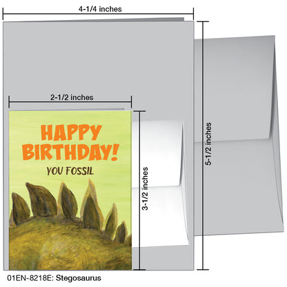 Stegosaurus, Greeting Card (8218E), Enclosure Card, printedcanvas.com