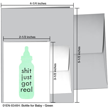 Bottle For Baby, Greeting Card (8346H), Enclosure, printedcanvas.com